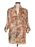 Depri 100% Polyester Paisley Tan 3/4 Sleeve Blouse Size L - photo 1