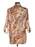 Depri 100% Polyester Paisley Tan 3/4 Sleeve Blouse Size L - photo 2