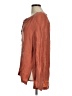 ADAY 100% Cupro Orange Long Sleeve Blouse Size M - photo 5