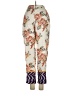 Shein 100% Polyester Floral Ivory Casual Pants Size XS - photo 1