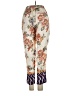 Shein 100% Polyester Floral Ivory Casual Pants Size XS - photo 2