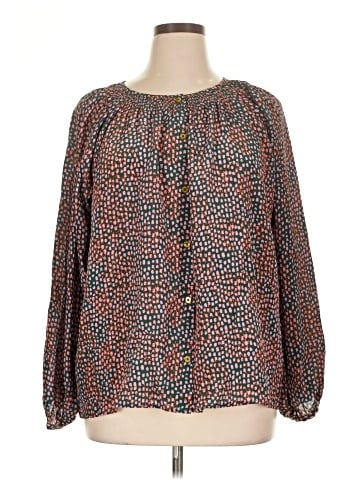 Tucker Long Sleeve Silk Top (view 1)