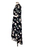 Boohoo 100% Polyester Print Black Blue Casual Dress Size 12 - photo 5