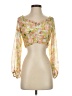 Privy 100% Polyester Yellow 3/4 Sleeve Blouse Size S - photo 1