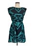 Bebop 100% Polyester Graphic Teal Cocktail Dress Size M - photo 1