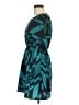 Bebop 100% Polyester Graphic Teal Cocktail Dress Size M - photo 5