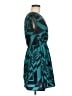 Bebop 100% Polyester Graphic Teal Cocktail Dress Size M - photo 4