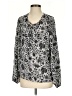 B Collection by Bobeau Paisley Silver Long Sleeve Blouse Size S - photo 1