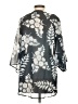 Unbranded 100% Polyester Gray Blue Kimono Size S - photo 2