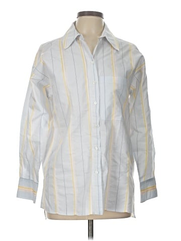 Zara Basic Long Sleeve Button-Down Shirt (view 1)