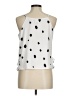 CAbi 100% Polyester Polka Dots White Sleeveless Blouse Size M - photo 2