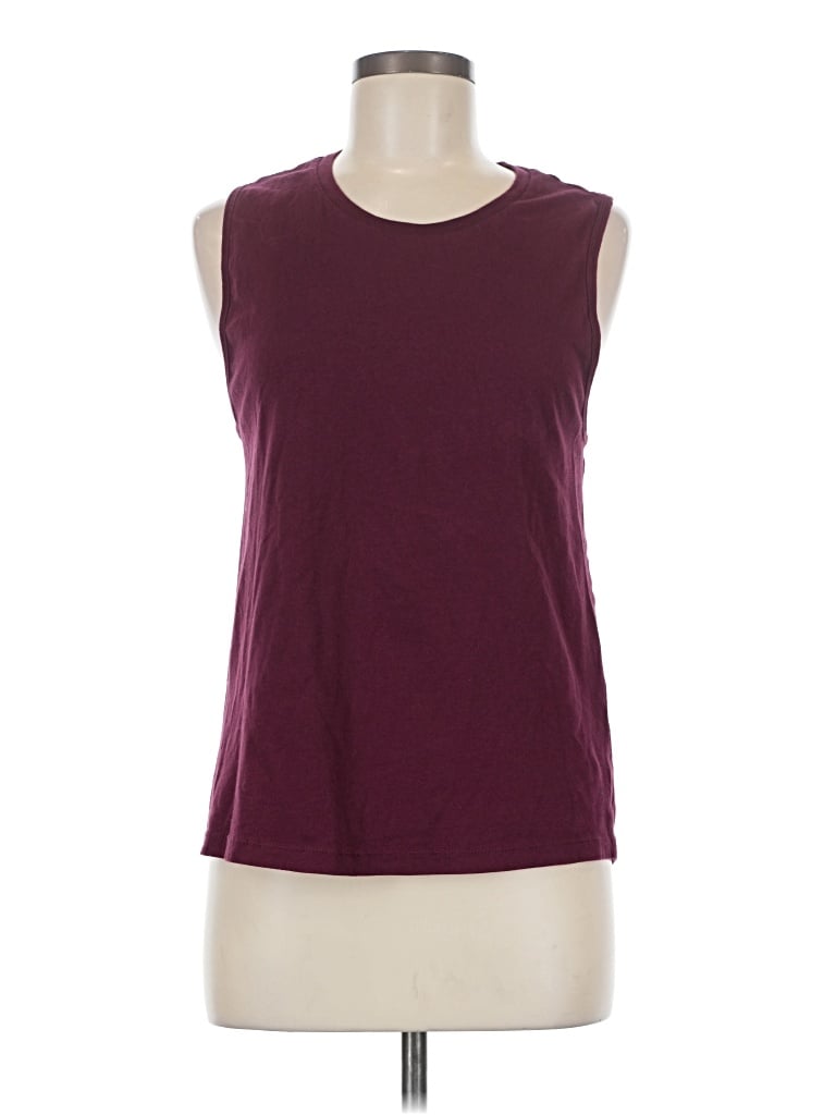 Pre-owned Bella+canvas Sleeveless T-shirt In Burgundy