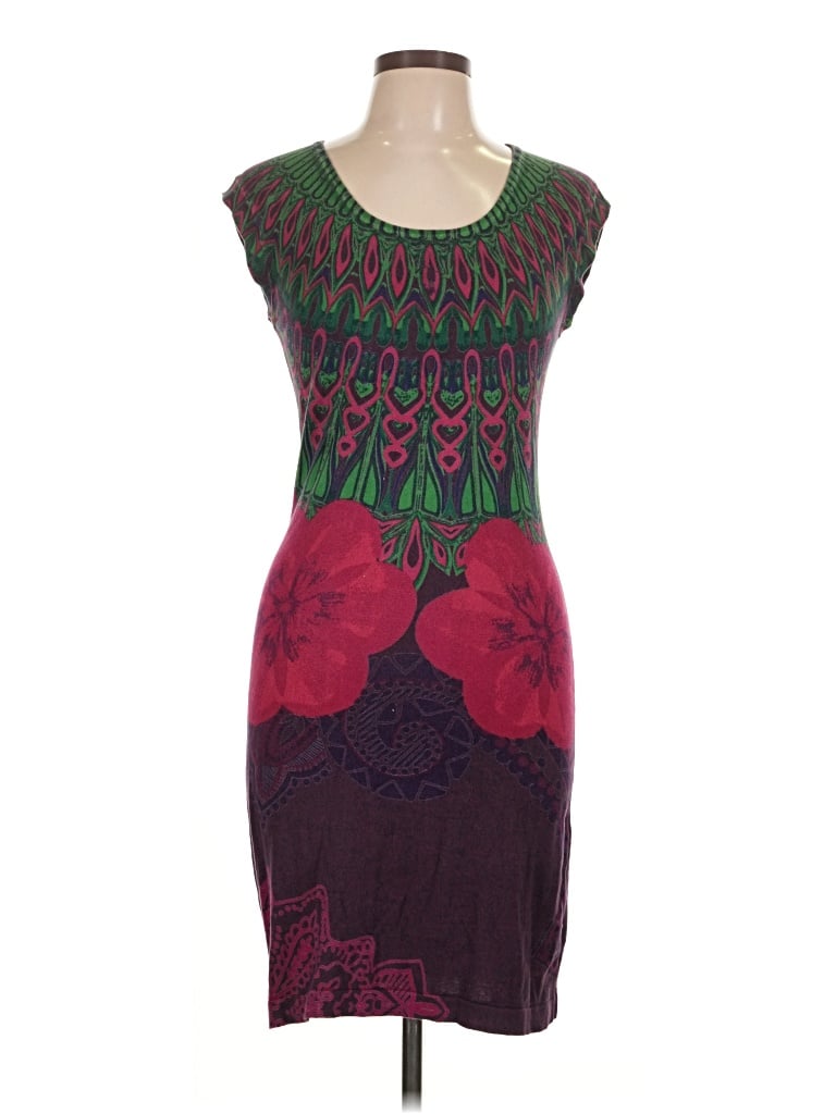 Pre-owned Desigual Cocktail Dress In Burgundy