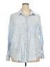 H&M Blue 3/4 Sleeve Button-Down Shirt Size XXL - photo 1