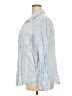 H&M Blue 3/4 Sleeve Button-Down Shirt Size XXL - photo 5