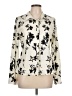 Assorted Brands 100% Polyester Floral Ivory Long Sleeve Blouse Size L - photo 1