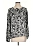 B Collection by Bobeau Paisley Silver Long Sleeve Blouse Size S - photo 1