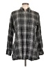 Foxcroft Plaid Gray Long Sleeve Button-Down Shirt Size 12 - photo 1