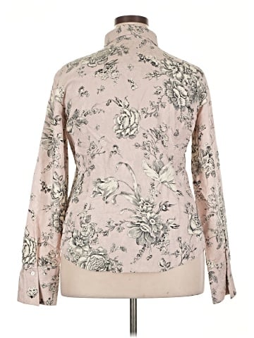 Linda Allard Ellen Tracy Long Sleeve Silk Top (view 2)