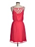 Studio Y 100% Polyester Solid Pink Casual Dress Size M - photo 2