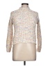 Ultra Flirt 100% Polyester Tweed White Turtleneck Sweater Size L - photo 1