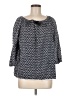 Rafaella 100% Cotton Black 3/4 Sleeve Blouse Size M - photo 1