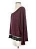 Buttons Burgundy Long Sleeve Top Size S - photo 5