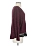 Buttons Burgundy Long Sleeve Top Size S - photo 4