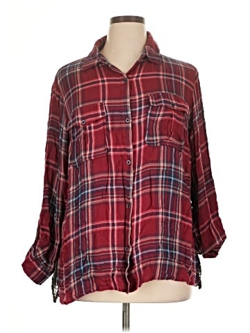 Seven7 3/4 Sleeve Button-Down Shirt (view 1)