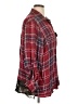 Seven7 Plaid Burgundy 3/4 Sleeve Button-Down Shirt Size 1X - photo 4