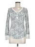 Time and Tru Silver Long Sleeve Henley Size M - photo 1