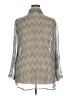 About A Girl 100% Polyester Chevron-herringbone Silver Long Sleeve Blouse Size 2X - photo 2