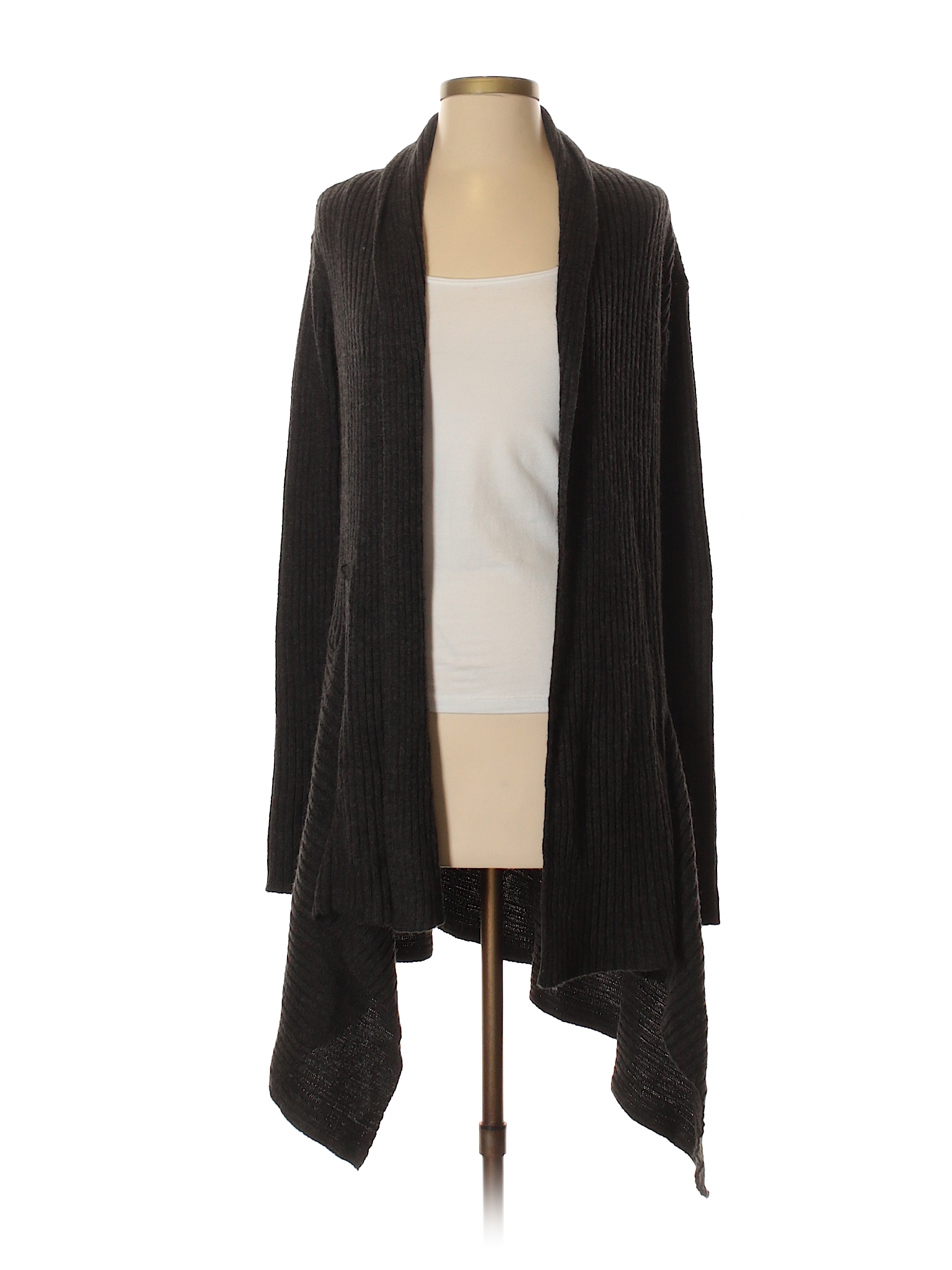 Ambiance Apparel 100% Acrylic Solid Gray Cardigan Size S - 68% off ...