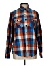 American Eagle Outfitters Plaid Blue Long Sleeve Button-Down Shirt Size L - photo 1