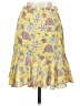Max Studio 100% Polyester Paisley Yellow Casual Skirt Size XS - photo 2
