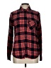 Forever 21 100% Cotton Plaid Red Long Sleeve Button-Down Shirt Size L - photo 1