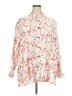 MULTIPLES Print Ivory Long Sleeve Blouse Size 3X - photo 1