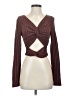 Unbranded Burgundy Long Sleeve Top Size S - photo 1