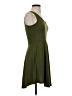 Unbranded Solid Green Casual Dress Size XS - photo 4