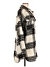 Buckle Black Plaid Ivory Coat Size M - photo 4
