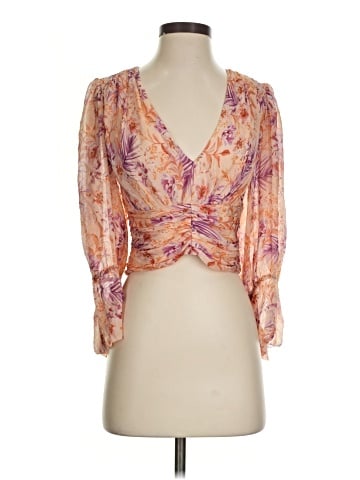 AMUR 3/4 Sleeve Silk Top (view 1)
