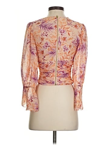 AMUR 3/4 Sleeve Silk Top (view 2)