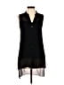 Eileen Fisher Black Sleeveless Button-Down Shirt Size XXS - photo 1