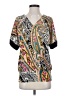 Joy Joy Paisley Black Short Sleeve Blouse Size S - photo 1