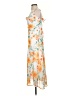 Unbranded Floral Orange Cocktail Dress Size S - photo 5