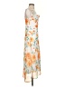 Unbranded Floral Orange Cocktail Dress Size S - photo 4