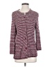 Talbots Stripes Burgundy Coat Size S - photo 1