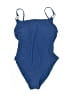 Assorted Brands Solid Blue One Piece Swimsuit Size 12 - photo 1