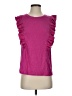 BCBGMAXAZRIA Pink Short Sleeve Top Size S - photo 1