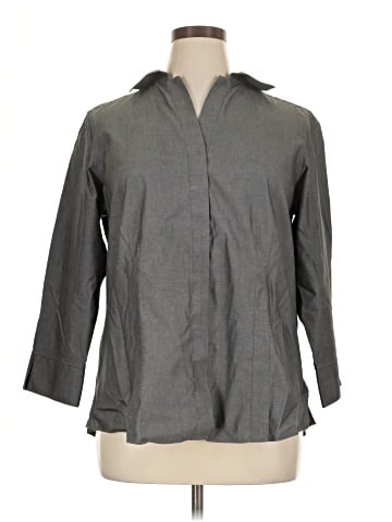 Foxcroft 3/4 Sleeve Button-Down Shirt (view 1)